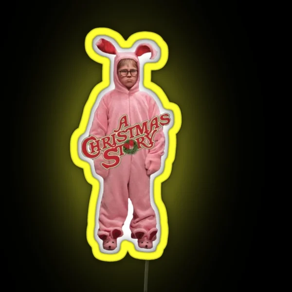 A Christmas Story Bunny Costume RGB Neon Sign