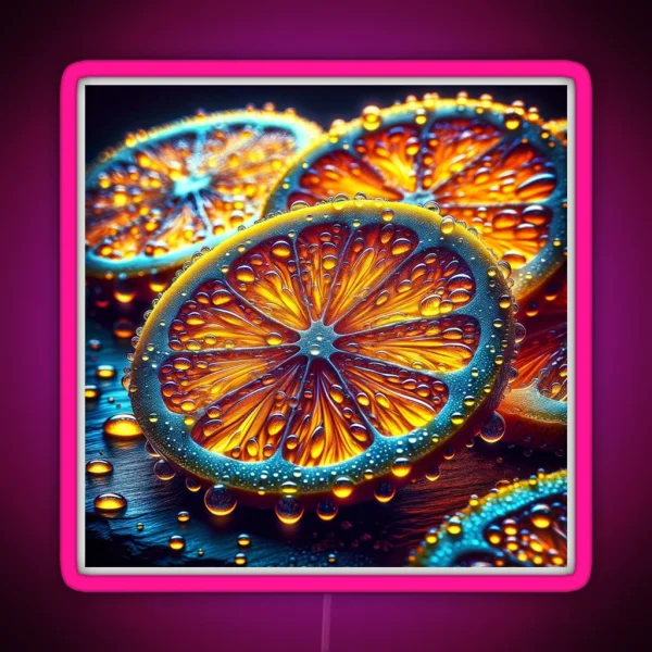 A Citrus Symphony RGB Neon Sign