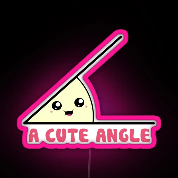 A Cute Acute Angle RGB Neon Sign
