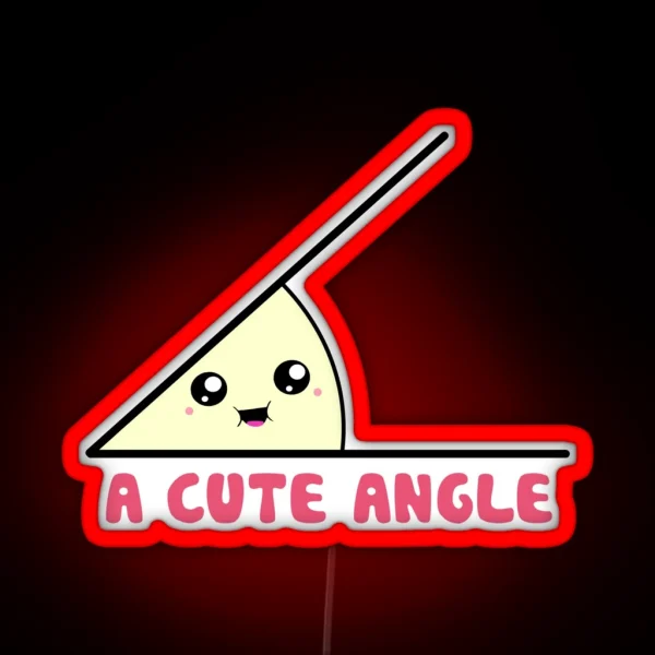 A Cute Acute Angle RGB Neon Sign