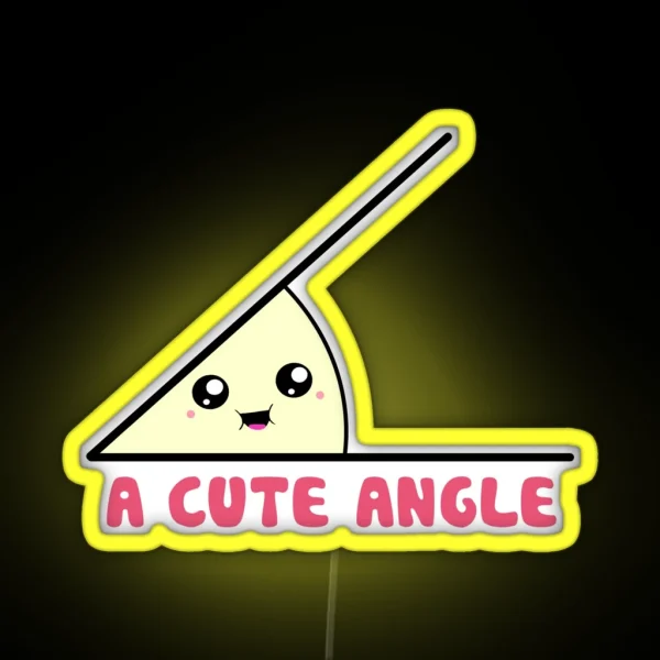 A Cute Acute Angle RGB Neon Sign