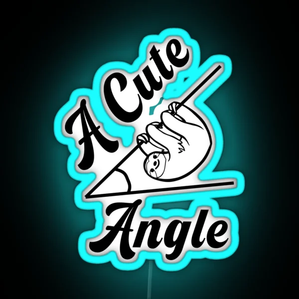 A Cute Angle RGB Neon Sign