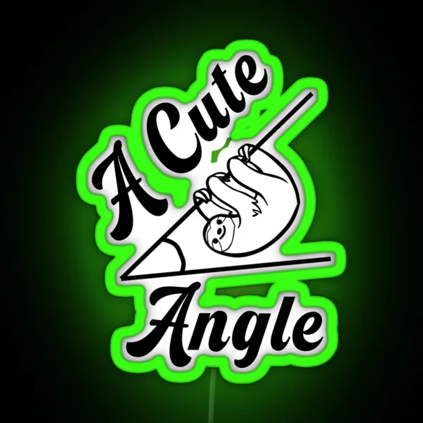 A Cute Angle RGB Neon Sign
