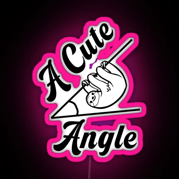 A Cute Angle RGB Neon Sign
