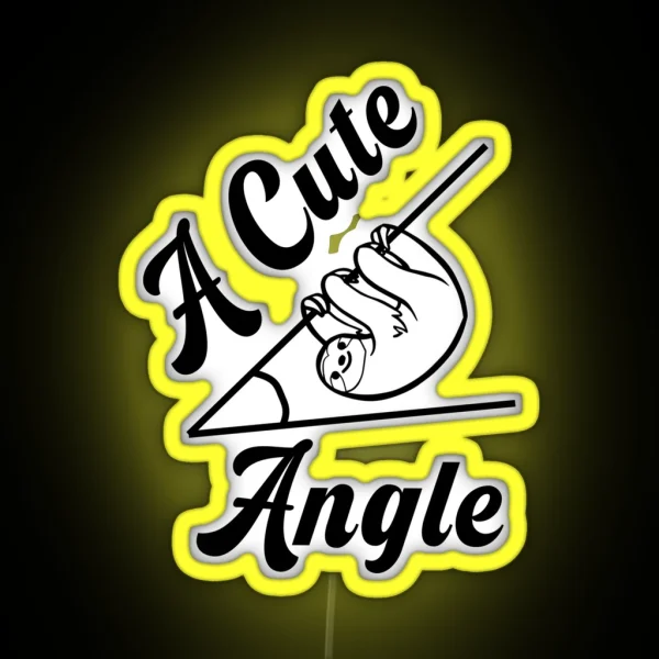 A Cute Angle RGB Neon Sign