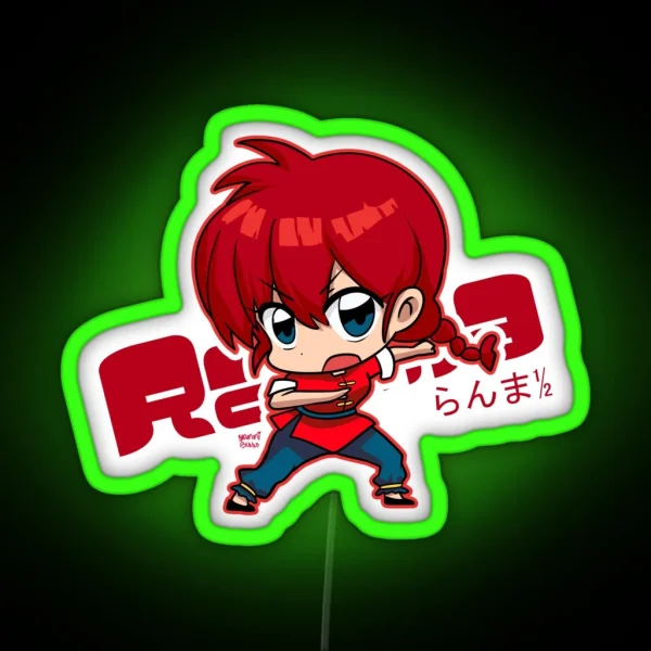 A Cute Chibi Of Ranma 1 2 Fan Art RGB Neon Sign