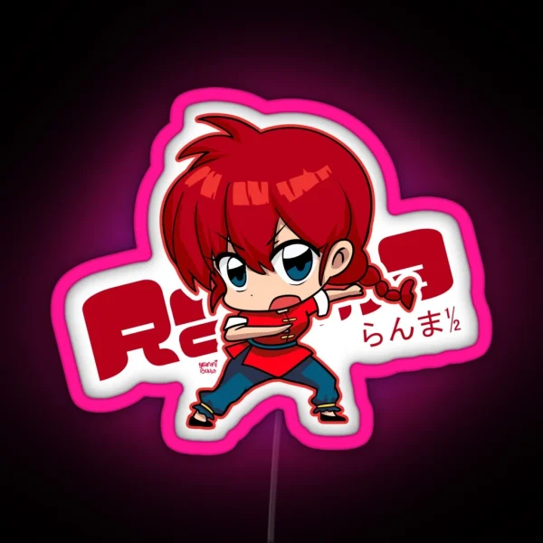 A Cute Chibi Of Ranma 1 2 Fan Art RGB Neon Sign