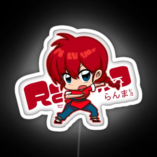 A Cute Chibi Of Ranma 1 2 Fan Art RGB Neon Sign