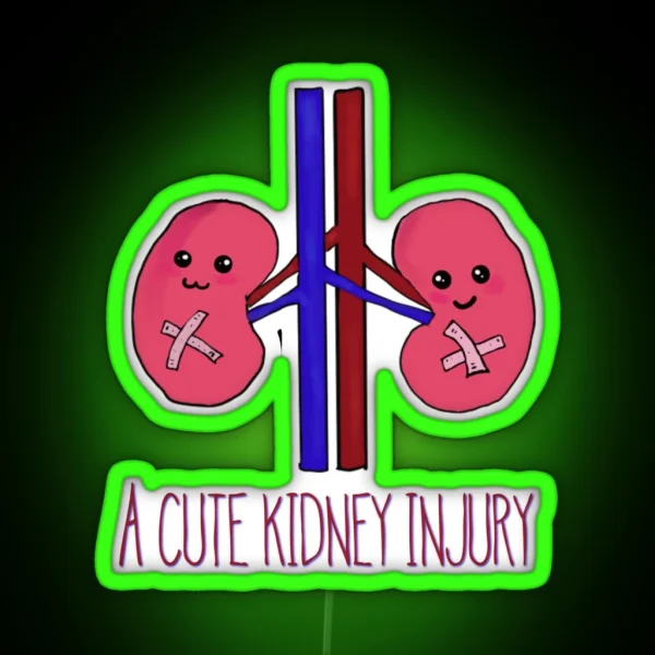 A Cute Kidney Injury RGB Neon Sign