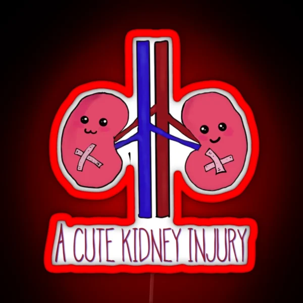 A Cute Kidney Injury RGB Neon Sign