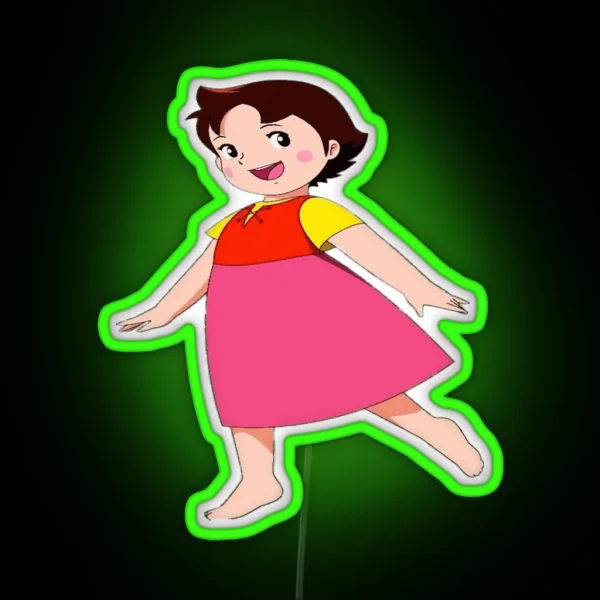 A Cute Little Anime Drawn Girl RGB Neon Sign