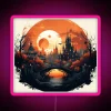 A Detailed Haunted Scene Combined With The Gothic Architecture Creates A Striking Design That S Sure To Be A Hit RGB Neon Sign - Image 6