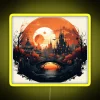 A Detailed Haunted Scene Combined With The Gothic Architecture Creates A Striking Design That S Sure To Be A Hit RGB Neon Sign - Image 5
