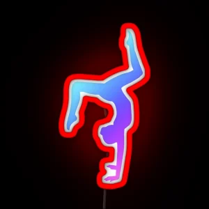 A Double Stag Handstand RGB Neon Sign