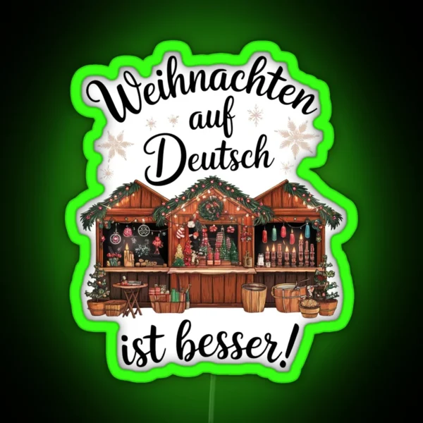 A German Christmas Weihnachten Auf Deutsch RGB Neon Sign