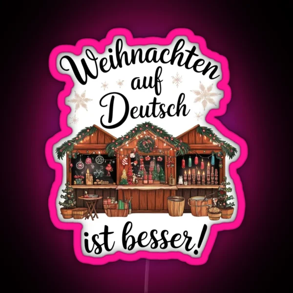 A German Christmas Weihnachten Auf Deutsch RGB Neon Sign