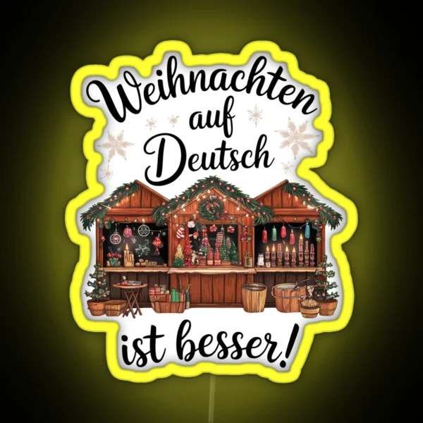 A German Christmas Weihnachten Auf Deutsch RGB Neon Sign