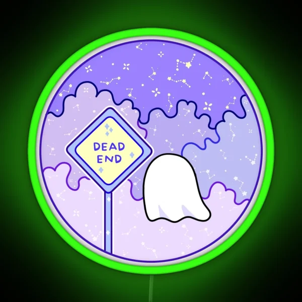 A Ghost Has Reached A Dead End RGB Neon Sign