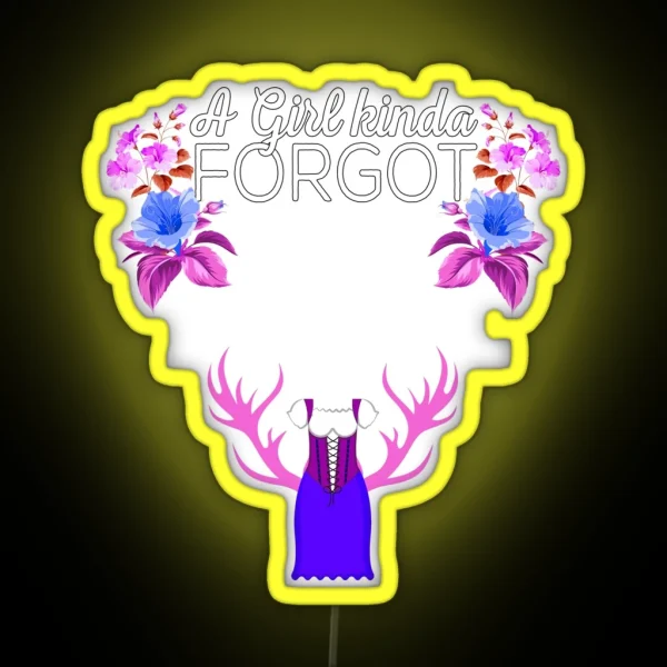 A Girl Forgot About Dirndl Oktoberfest Dirndl RGB Neon Sign