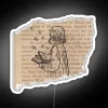 RGB Neon Sign with Girl Reading Book Home Decor Accent