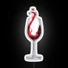 Elegant Neon Sign: Good Glass of Wine in Bold Colours