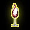 Customizable LED Wine Themed Neon Sign with Colorful RGB Lighting