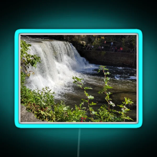 A Hiding Waterfall RGB Neon Sign