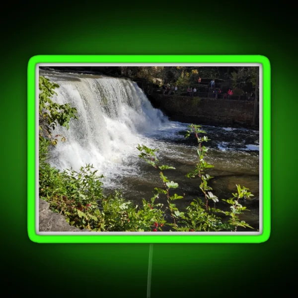 A Hiding Waterfall RGB Neon Sign