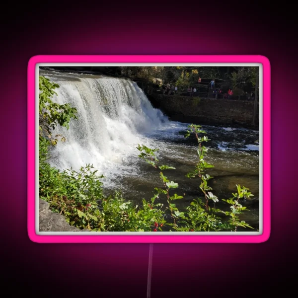 A Hiding Waterfall RGB Neon Sign