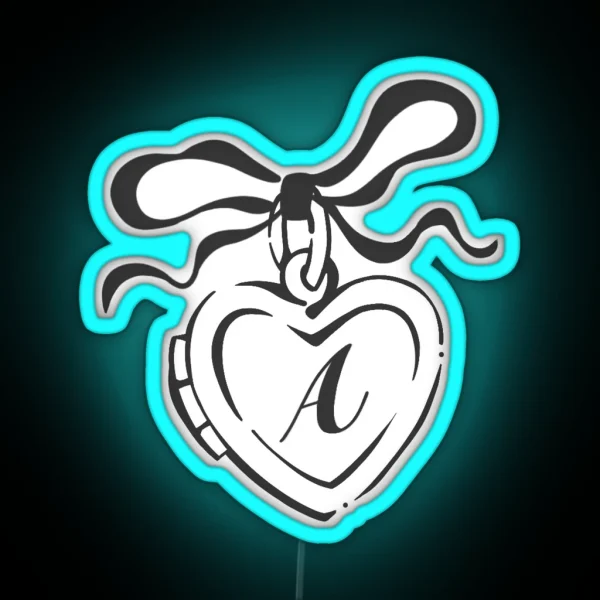 A Initial Locket RGB Neon Sign
