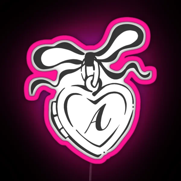 A Initial Locket RGB Neon Sign