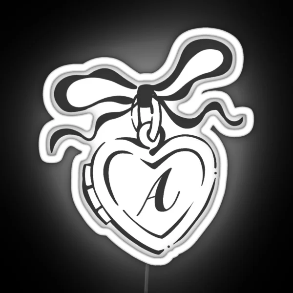 A Initial Locket RGB Neon Sign