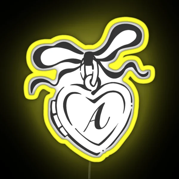 A Initial Locket RGB Neon Sign