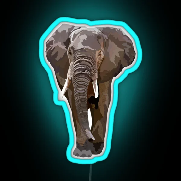 A Is For African Elephant RGB Neon Sign