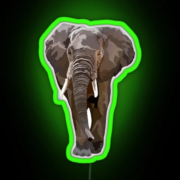 A Is For African Elephant RGB Neon Sign