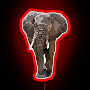 A Is For African Elephant RGB Neon Sign