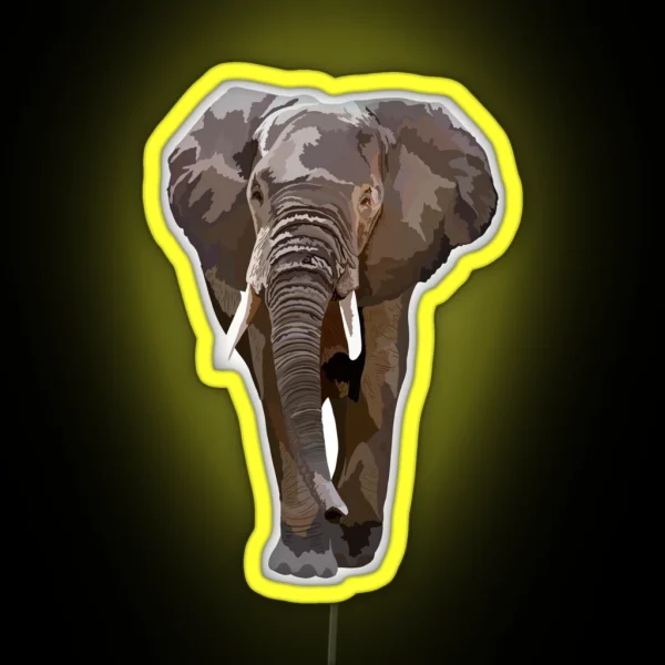 A Is For African Elephant RGB Neon Sign