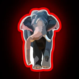 A Is For Asian Elephant RGB Neon Sign