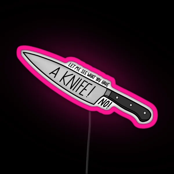 A Knife RGB Neon Sign