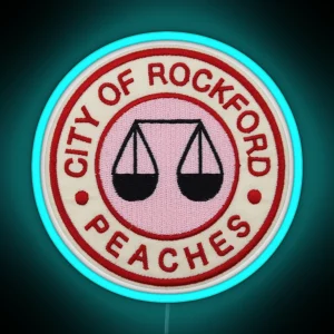 A League Of Their Own Rockford Peaches Patch RGB Neon Sign