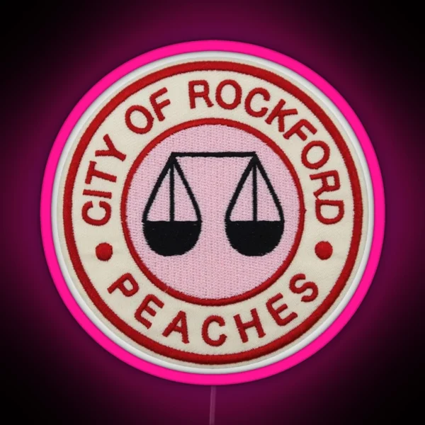 A League Of Their Own Rockford Peaches Patch RGB Neon Sign