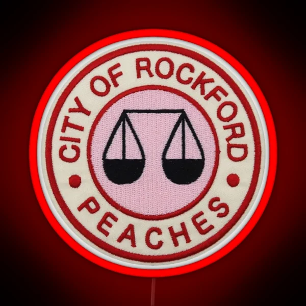 A League Of Their Own Rockford Peaches Patch RGB Neon Sign