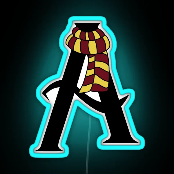 A Letter Harry P Magic School Griffin RGB Neon Sign