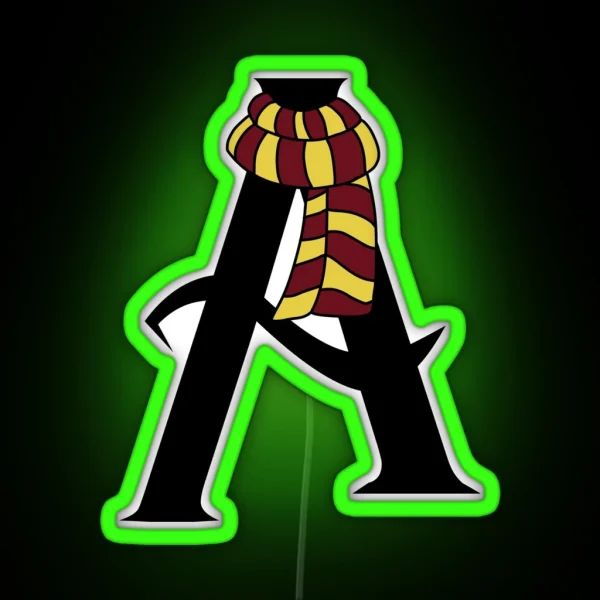 A Letter Harry P Magic School Griffin RGB Neon Sign