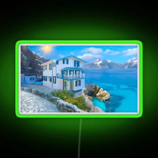 A Little Corner Of Greece RGB Neon Sign