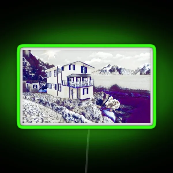 A Little Corner Of Greece RGB Neon Sign