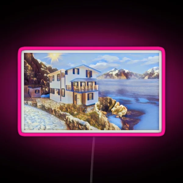 A Little Corner Of Greece RGB Neon Sign