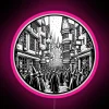 A Magical Alley Full Of Life Line Art Fantasy RGB Neon Sign