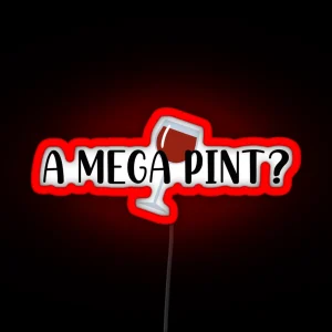 A Mega Pint Black RGB Neon Sign