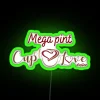 Vibrant Home Decor RGB Neon Sign Expressing Mega Pint Love